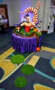 Human Willy Wonka Table for hire. Book our human drinks table for movie-themed events in Loughborough & the UK.
