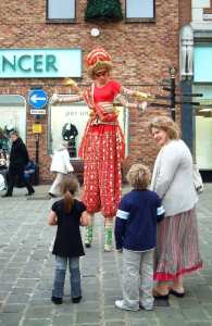 Our stilt walkers are available to book for family functions in London & the UK