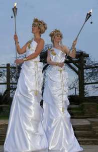 Olympic Stilt Walkers for hire. Our sports-themed stilt walkers are available to hire for corporate events, product launches & themed events in London & the UK.