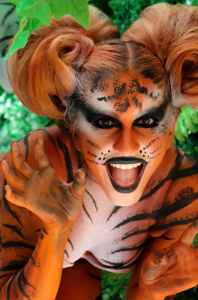 Jungle-themed walkabout entertainment for hire in the UK for outdoor events.