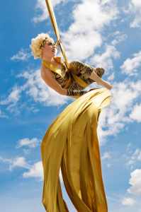 UK-based acrobatic aerial silk performers available to hire for gala dinners.