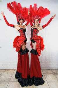 Carnival entertainment for hire. Our carnival stilt walkers for hire are available to book for summer events in London & the UK.