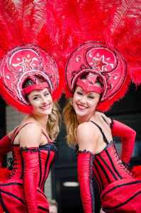 Carnival Stilt Walkers for hire. Our carnival-themed stilt walkers are available to book for shopping centre events, carnivals & Rio-themed events in London & the UK.