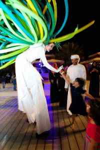 Hire our Balloon Stilt Walkers for gala dinners in London & the UK.