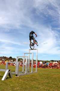 Hire our bicycle stunt team for music festivals in the UK & London.