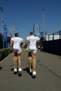 Comedy Tennis stilt walkers for hire in the Uk and across London