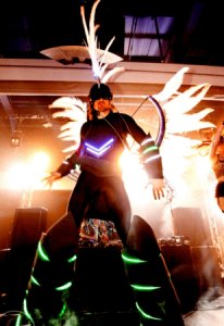 Stilt Walkers for hire. Book our LED walkabout act for shopping centre events in London & the UK.