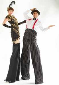 Hire our stilt walkers for gala dinners in London & the UK.