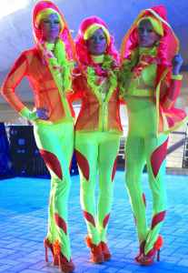 The Neonite dancers for hire. Our neon dancers are available to book for product launches, corporate events or brand activations in London & the UK.