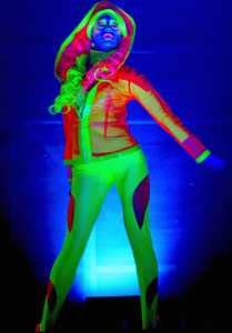 The Neonite Dancers for hire. Book our neon dancers for product launches in London & the UK.
