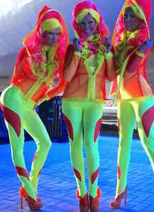 The Neonite dancers for hire. Our neon dancers are available to book for corporate events in the UK & London.