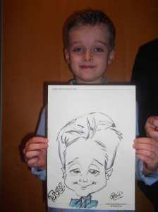 Exhibition entertainment for hire. Our caricaturist is available to hire for corporate functions in the UK & London.