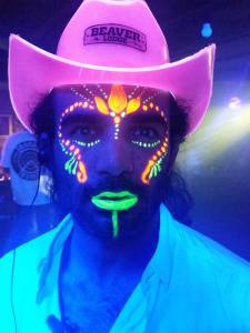 Festival face painting stand for hire in London.