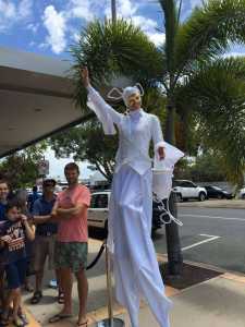 The Bubble Fairies for hire. Our Bubble Fairy stilt walkers are available to book for family fun days in London & the UK.