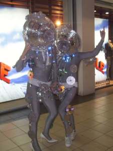 Book our Disco Ball Dancers for your promotional event in London & the UK.
