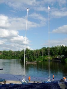 Sway Pole acrobats for hire. Book our Giant Sway Poles show for family fun days in the UK & London