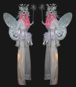 Silver Fairy Stilt Walkers 1