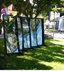 Crazy Mirrors for hire. Our Fairground Mirrors are available to book for your private party in the UK & London.