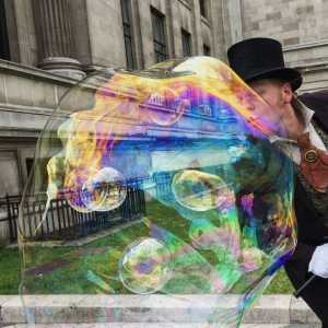 Our Bubble Magician In Action