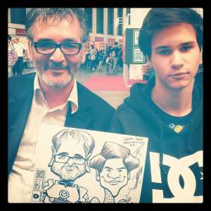 Caricaturist for hire. Book our Caricature Artist is available to book for gala dinners in the UK & London.