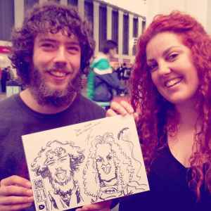 Caricature Artist for hire. Our Caricaturist is available to book for corporate events in London & the UK.
