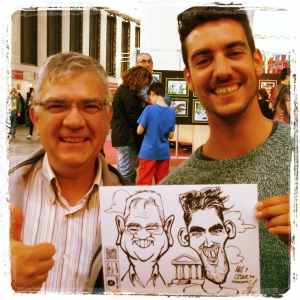 Live Caricaturist for hire. Book our caricature artist for brand activations in London & the UK.