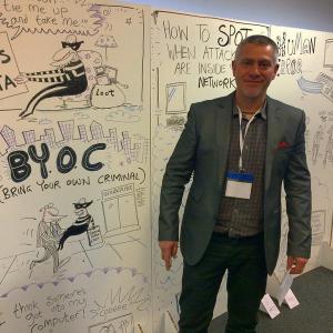 Cartoonist for hire. Book our Cartoon Wall Artist for gala dinners in the UK & London.