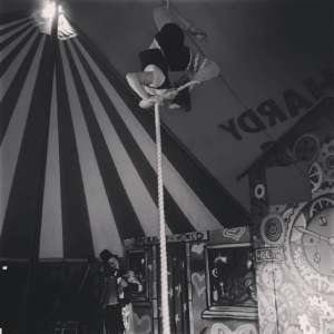 Aerial ropes performer for hire for circus events. Aerial rope circus performers for hire.
