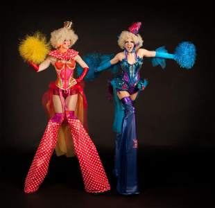 Walkabout stilt walkers and characters for hire in London and the UK.