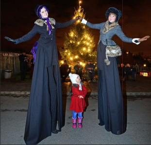 Book our stilt walkers for Christmas themed events in London & the UK.