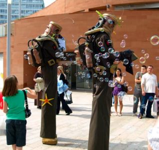 Book our Deep Sea Diver Stilt Walkers for themed events in the UK & London.