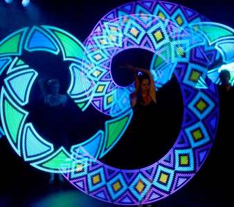 LED entertainment for hire. Book our LED Glow Show for brand activations in London & the UK.