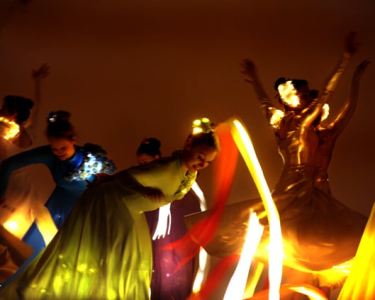 LED Ribbon Dancers for hire London and the UK.