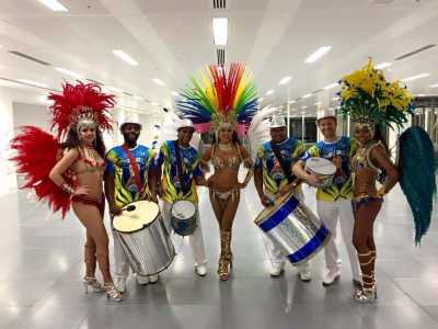 Book our rio themed drummers for your event. Our brazilian themed drummers are available for hire in London and UK.