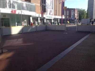 Sports court for hire. Our portable football pitch can be hired around the UK.