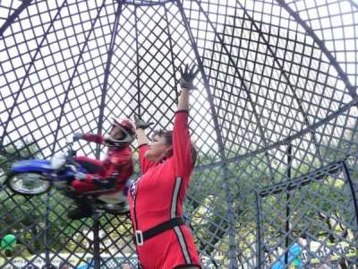 Globe of Death for hire. Book our extreme stunt show for family fun days in London & the UK.