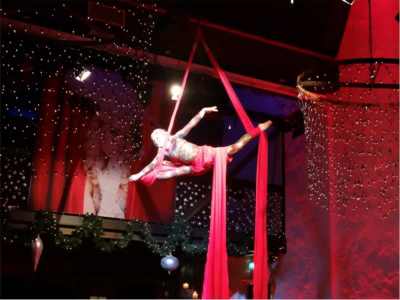 Hire our German wheel acrobats for gala dinners in Holland.