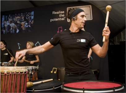 Our samba drummers are available to book for Rio-themed events in the UK.