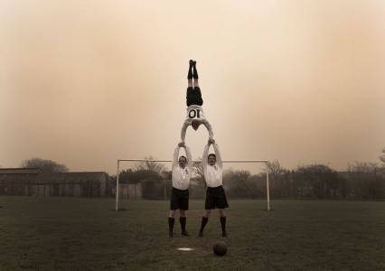 Football Gents for hire. Book our football acrobats for themed events in London & the UK.