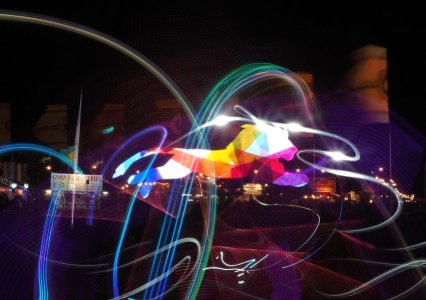 Light Painting Artist for hire. Book our light artist for corporate events in London & the UK.