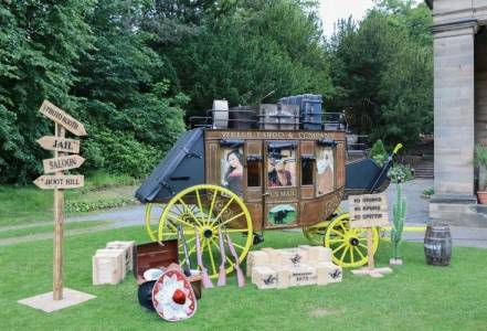 Book our Wild West Stagecoach Photo Booth for your corporate event in London & the UK.