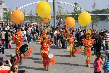 book our orange drummers for your next festive event. Available for hire in the UK.