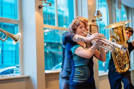 UK-based Oompah brass band available to hire for private events.