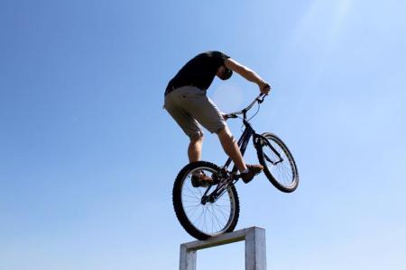 Our bicycle stunt team is available to hire in London & the UK.