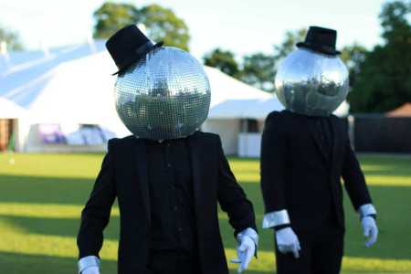 Book our Disco Head Stilt Walkers for award shows in London & the UK.