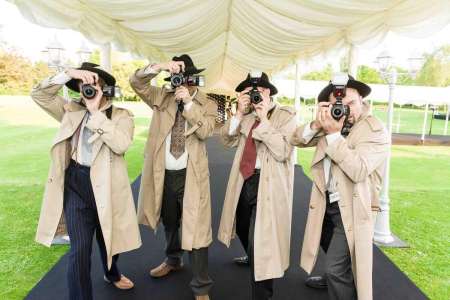 Fake Paparazzi Photographers for hire. Book our vintage-themed Fake Paparazzi Photographers for award ceremonies, movie-themed events or corporate events in London & the UK.