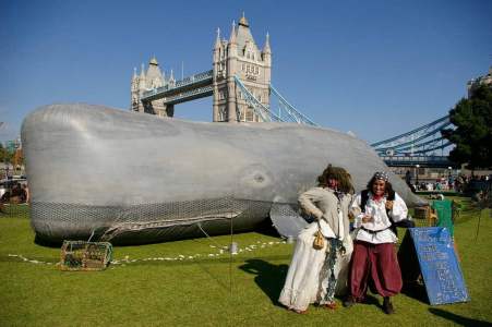 Giant Whale Puppet for hire. Book our educational children's show for shopping centre events in London & the UK.