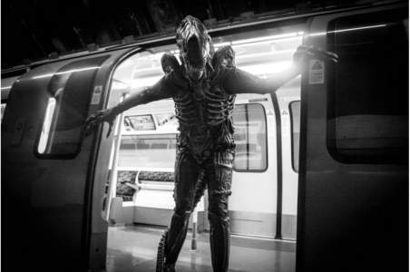 The Xenomorph Alien for hire. Our Giger Alien is available to book for movie premieres, film launches or sci-fi themed events in London & the UK.