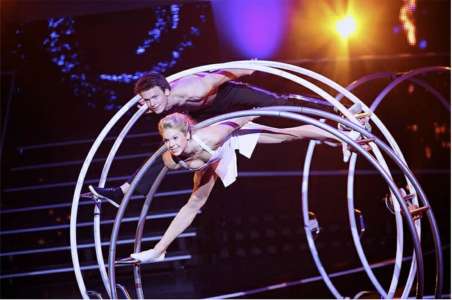 Holland-based Cyr wheel show available to hire for award ceremonies internationally.