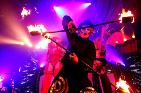 Angle grinder performers for hire. Book our fire show for Halloween-themed events in London & the UK.